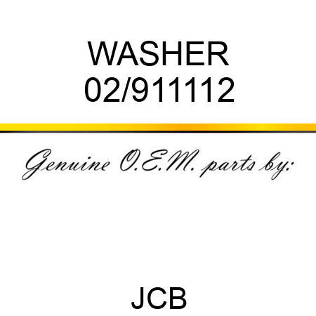 WASHER 02/911112