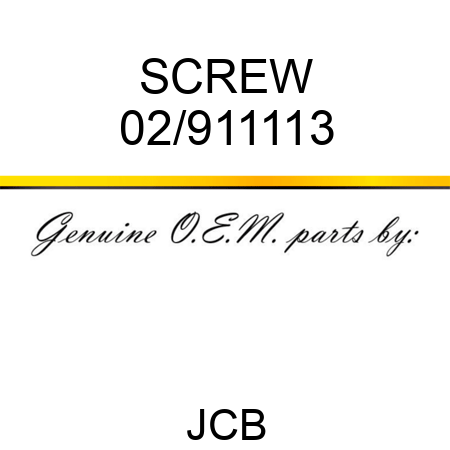 SCREW 02/911113