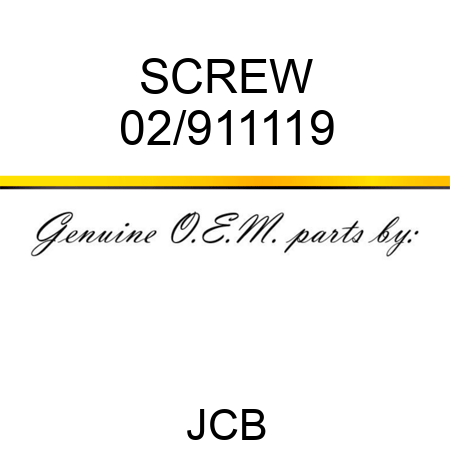 SCREW 02/911119