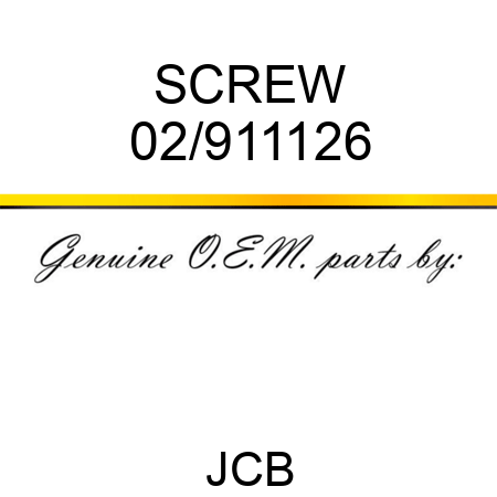 SCREW 02/911126