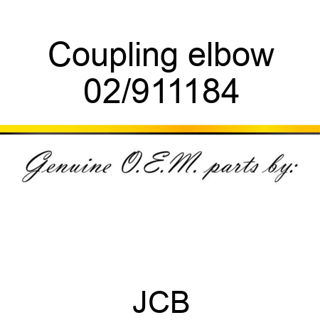 Coupling elbow 02/911184