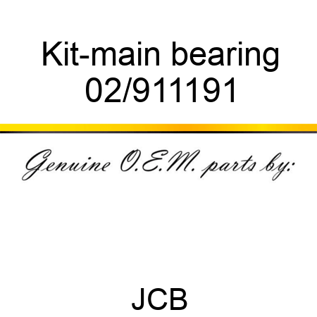 Kit-main bearing 02/911191