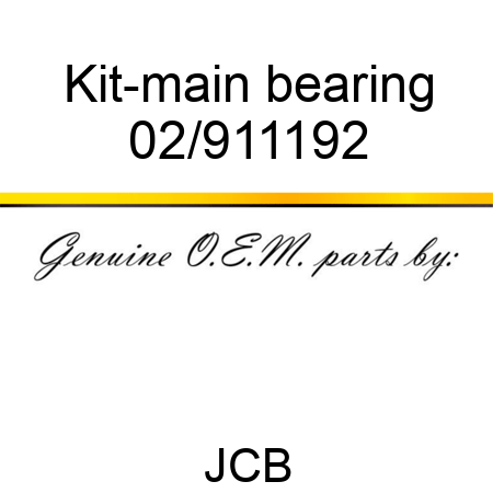 Kit-main bearing 02/911192