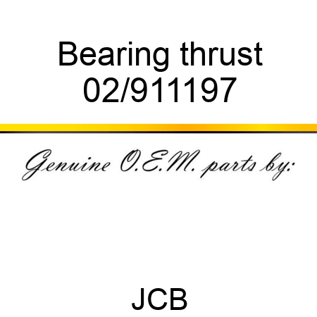 Bearing thrust 02/911197