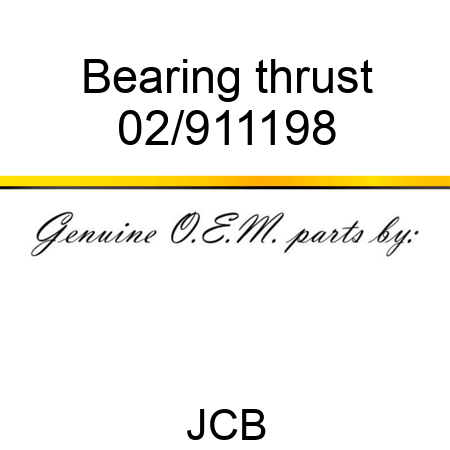 Bearing thrust 02/911198