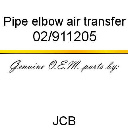 Pipe, elbow, air transfer 02/911205
