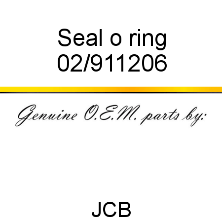 Seal, o ring 02/911206