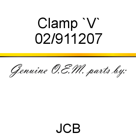 Clamp, `V` 02/911207
