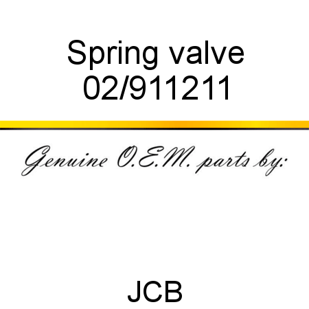 Spring, valve 02/911211