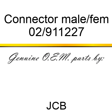 Connector male/fem 02/911227