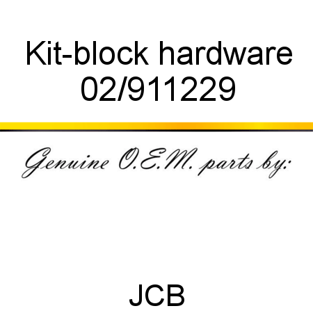 Kit-block hardware 02/911229