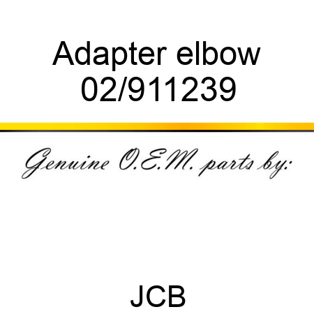 Adapter elbow 02/911239