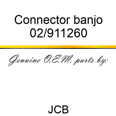 Connector banjo 02/911260