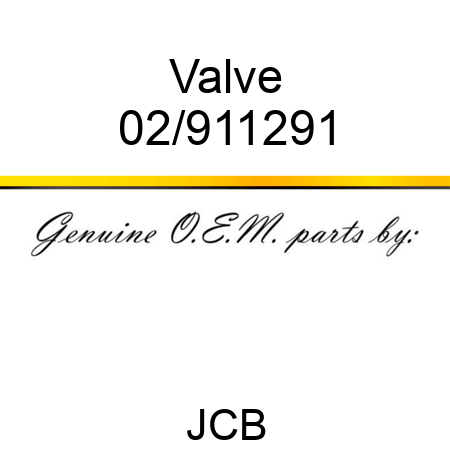 Valve 02/911291