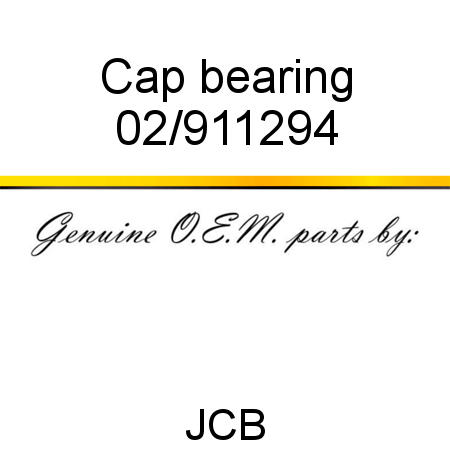 Cap, bearing 02/911294