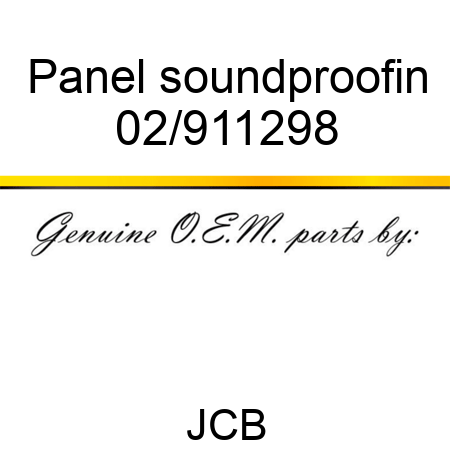 Panel soundproofin 02/911298