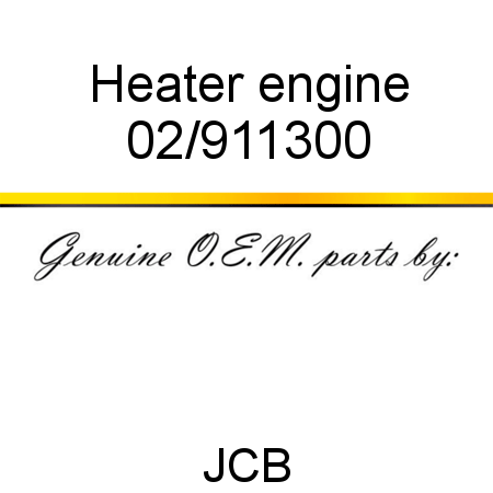 Heater, engine 02/911300