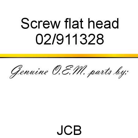 Screw, flat head 02/911328
