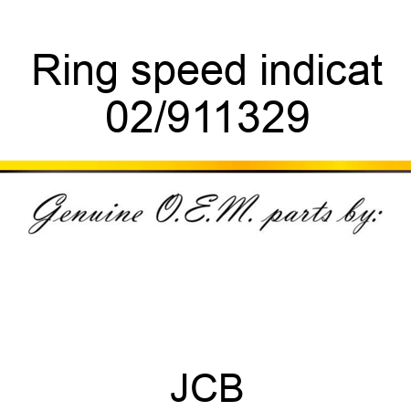 Ring speed indicat 02/911329