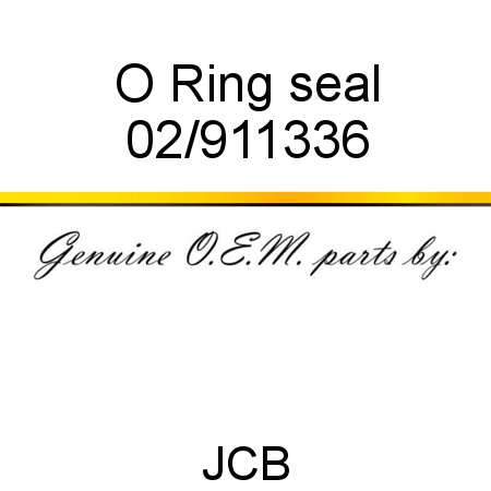 O Ring, seal 02/911336