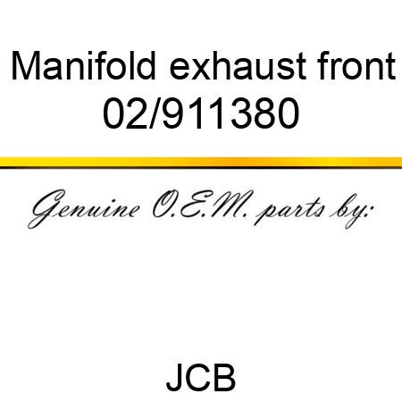 Manifold, exhaust front 02/911380