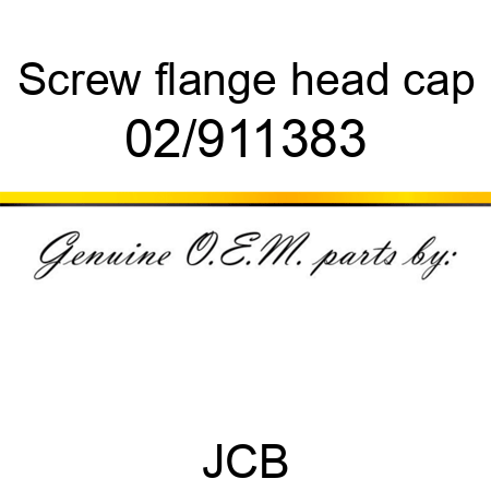 Screw, flange head cap 02/911383