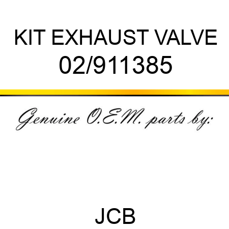 KIT, EXHAUST VALVE 02/911385