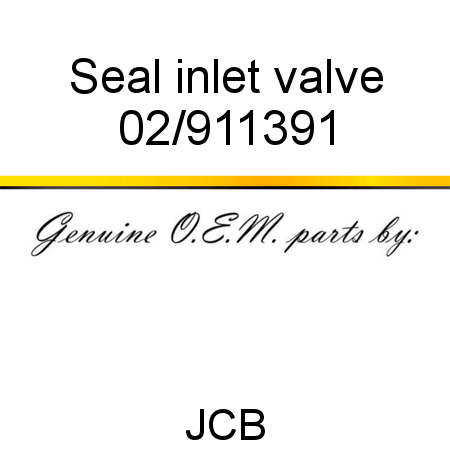Seal, inlet valve 02/911391