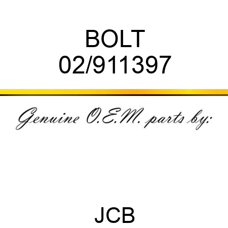 BOLT 02/911397