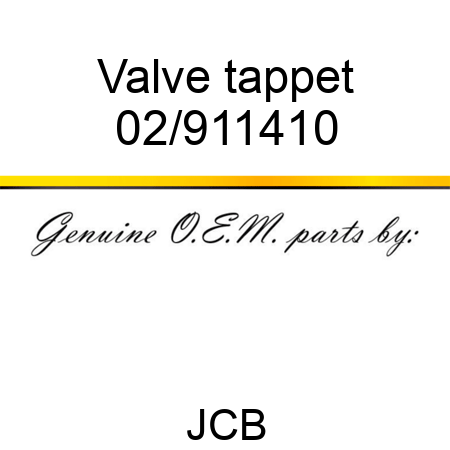 Valve tappet 02/911410