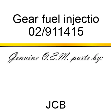 Gear fuel injectio 02/911415