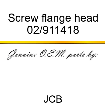 Screw flange head 02/911418