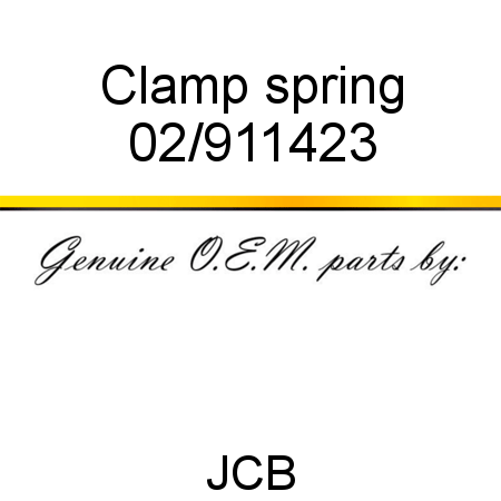 Clamp, spring 02/911423