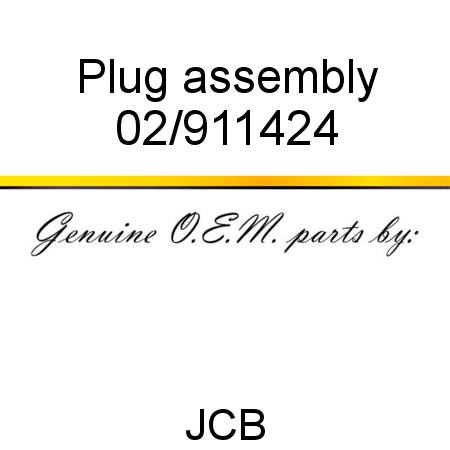 Plug, assembly 02/911424