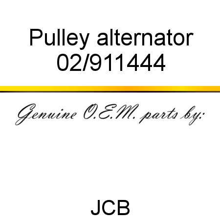 Pulley, alternator 02/911444