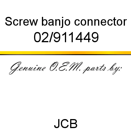 Screw, banjo connector 02/911449