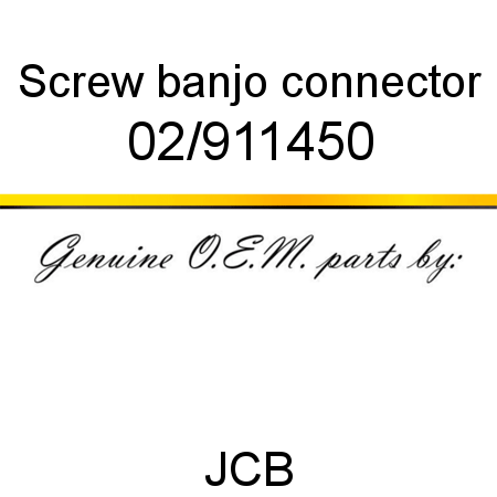 Screw, banjo connector 02/911450