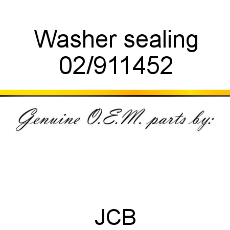 Washer, sealing 02/911452