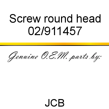 Screw, round head 02/911457