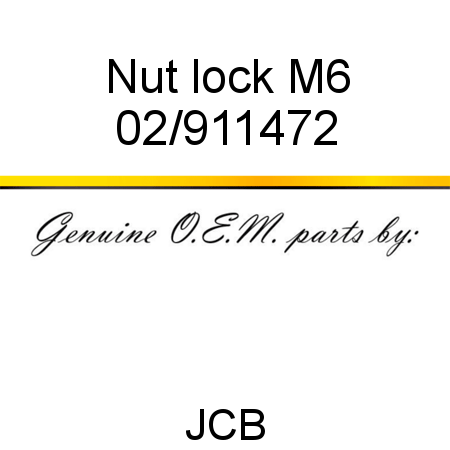 Nut, lock M6 02/911472