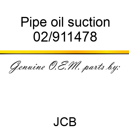 Pipe oil suction 02/911478