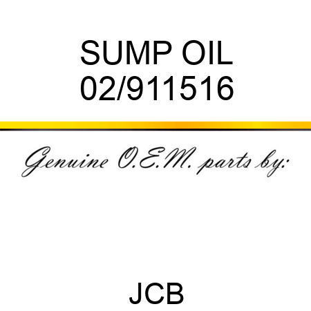 SUMP OIL 02/911516