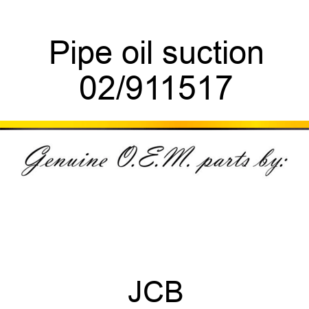 Pipe oil suction 02/911517