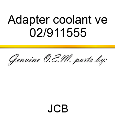 Adapter coolant ve 02/911555