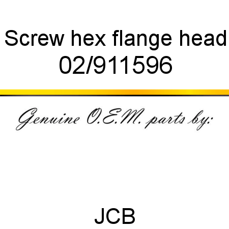 Screw, hex flange head 02/911596