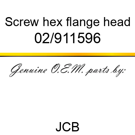 Screw, hex flange head 02/911596