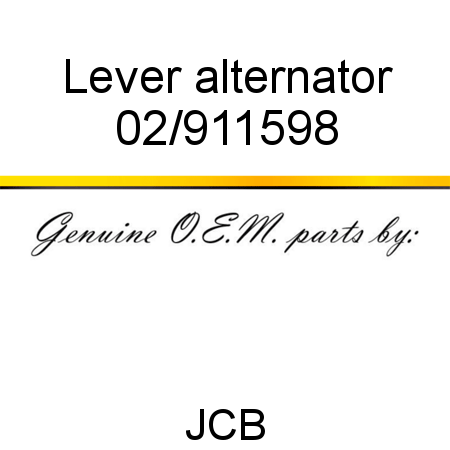 Lever, alternator 02/911598
