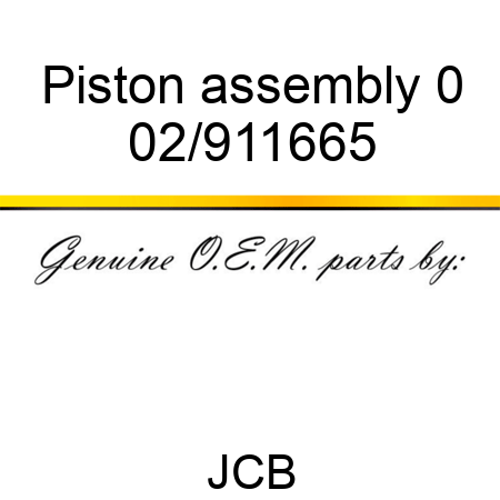 Piston assembly 0 02/911665