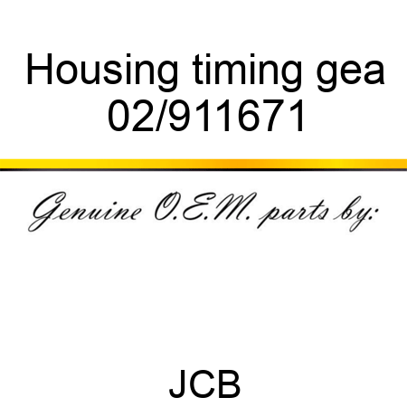 Housing timing gea 02/911671