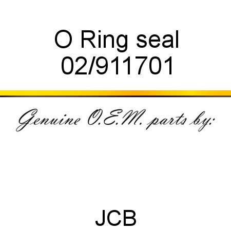 O Ring, seal 02/911701